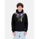 felpa leggera cappuccio uomo bicolor lightning print hoodie BLACK