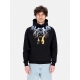 felpa leggera cappuccio uomo bicolor lightning print hoodie BLACK