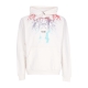 felpa cappuccio uomo bicolor lightning print hoodie WHITE