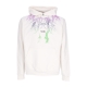 felpa leggera cappuccio uomo bicolor lightning print hoodie WHITE