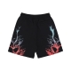 pantalone tuta leggero uomo bicolor lightning print shorts BLACK