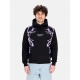 felpa leggera cappuccio uomo lateral lightning print hoodie BLACK/PURPLE