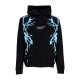 felpa leggera cappuccio uomo lateral lightning print hoodie BLACK/LIGHT BLUE