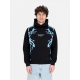 felpa leggera cappuccio uomo lateral lightning print hoodie BLACK/LIGHT BLUE