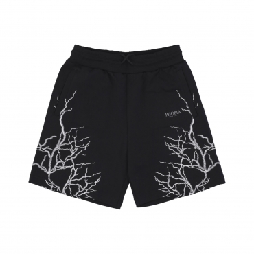 pantalone corto tuta uomo embroidery lightning shorts BLACK/GREY