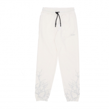 pantalone tuta leggero uomo embroidery lightning pants WHITE/GREY