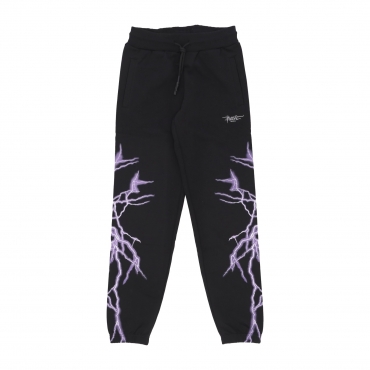 pantalone tuta leggero uomo lateral lightning print pants BLACK/PURPLE