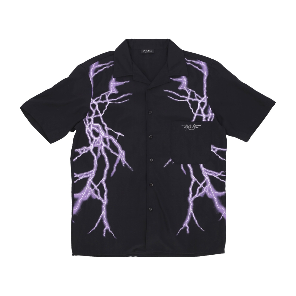 camicia manica corta uomo lateral lightning shirt BLACK/PURPLE