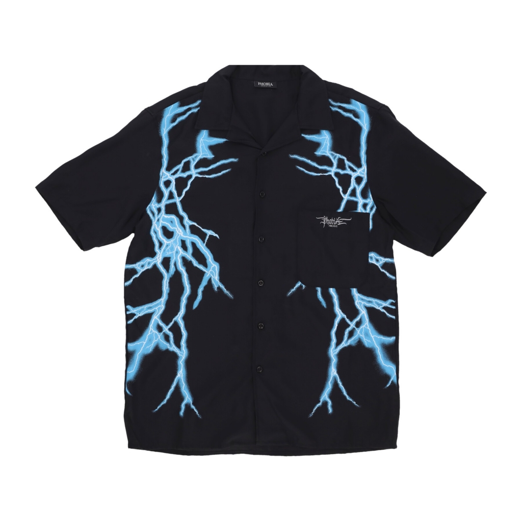 maglietta uomo lateral lightning shirt BLACK/LIGHT BLUE