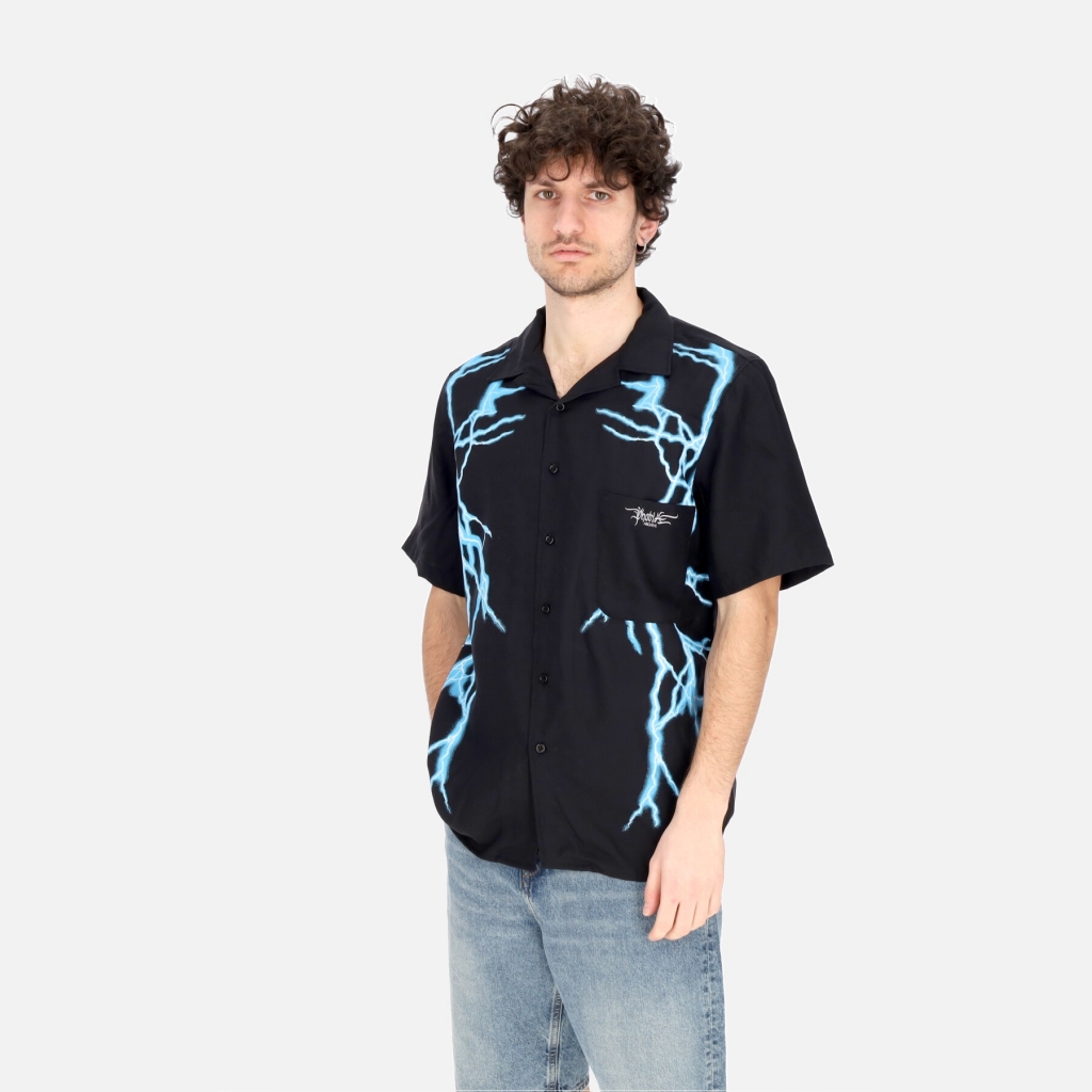 maglietta uomo lateral lightning shirt BLACK/LIGHT BLUE