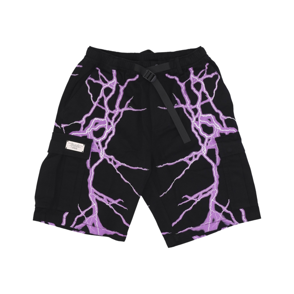 pantalone corto uomo lateral lightning cargo shorts BLACK/PURPLE