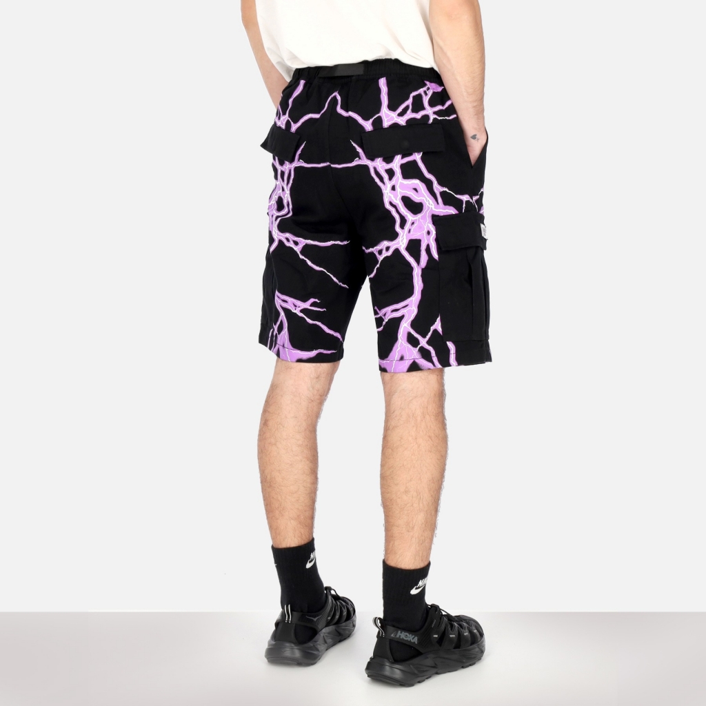 pantalone corto uomo lateral lightning cargo shorts BLACK/PURPLE