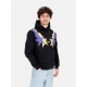 felpa leggera cappuccio uomo starry lightning hoodie BLACK/YELLOW/PURPLE