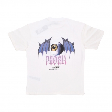 maglietta uomo bat eye print tee WHITE/PURPLE