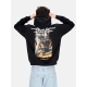 felpa leggera cappuccio uomo fiery cobra print hoodie BLACK/ORANGE