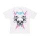 maglietta uomo screaming skulls print tee WHITE/PINK