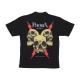 maglietta uomo screaming skulls print tee BLACK/RED