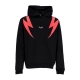 felpa leggera cappuccio uomo screaming skulls print hoodie BLACK/RED