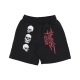 pantalone corto tuta uomo triple skull print shorts BLACK/RED