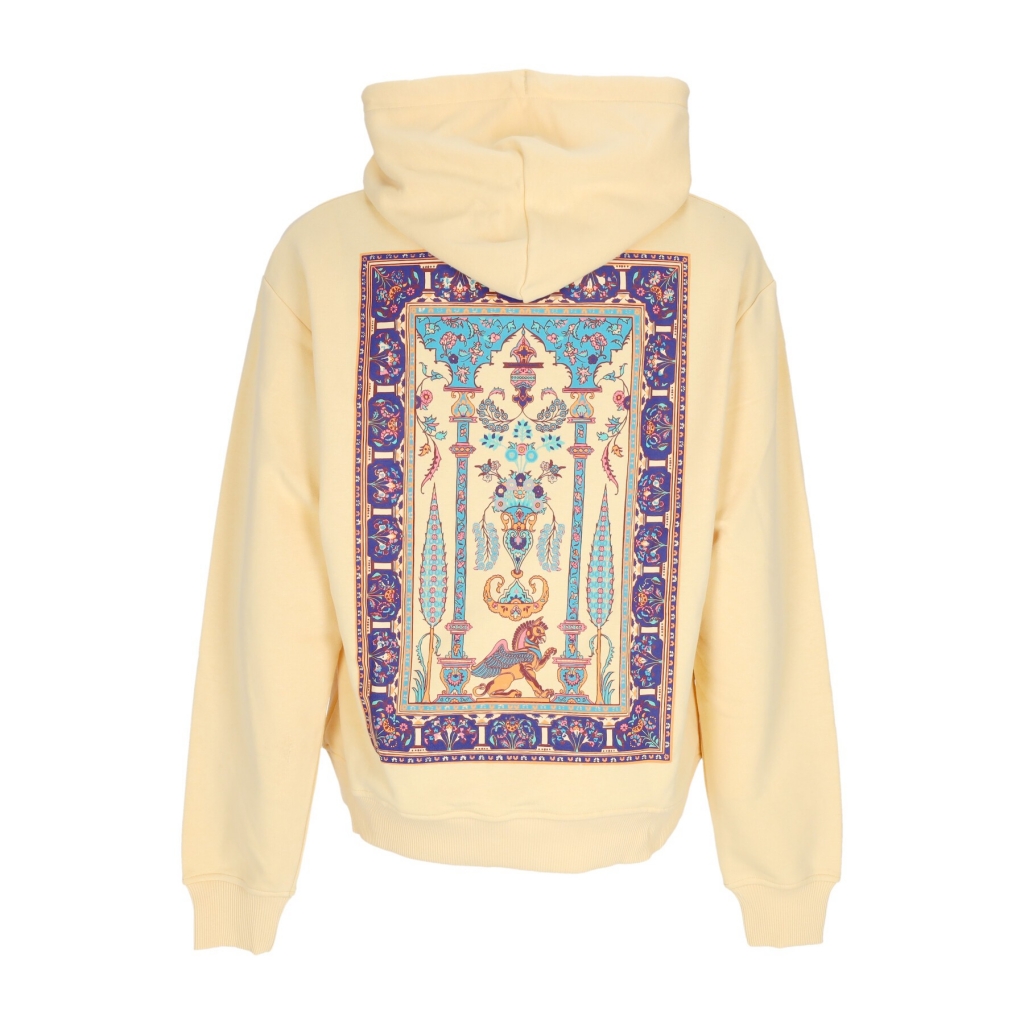 felpa leggera cappuccio uomo persian rug hoodie YELLOW