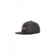 cappellino visiera piatta uomo straw snapback BLACK