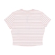 maglietta corta donna w go core striped baby tee BLUSH COTTON MULTI