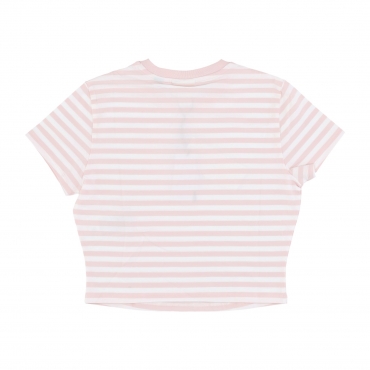 maglietta corta donna w go core striped baby tee BLUSH COTTON MULTI