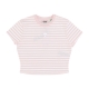 maglietta corta donna w go core striped baby tee BLUSH COTTON MULTI