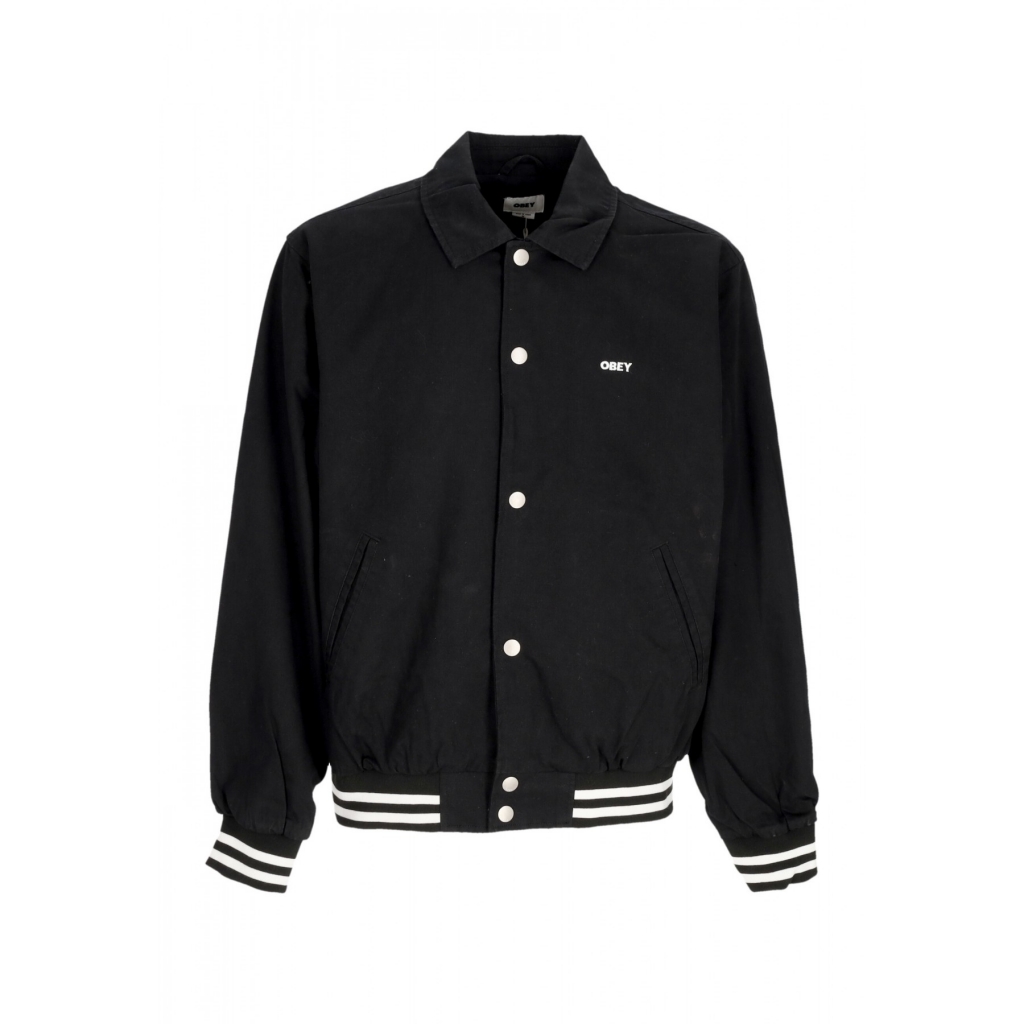 giubbotto uomo icon face varsity jacket BLACK