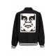 giubbotto uomo icon face varsity jacket BLACK