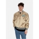 giubbotto bomber uomo pop fly satin baseball jacket TAN