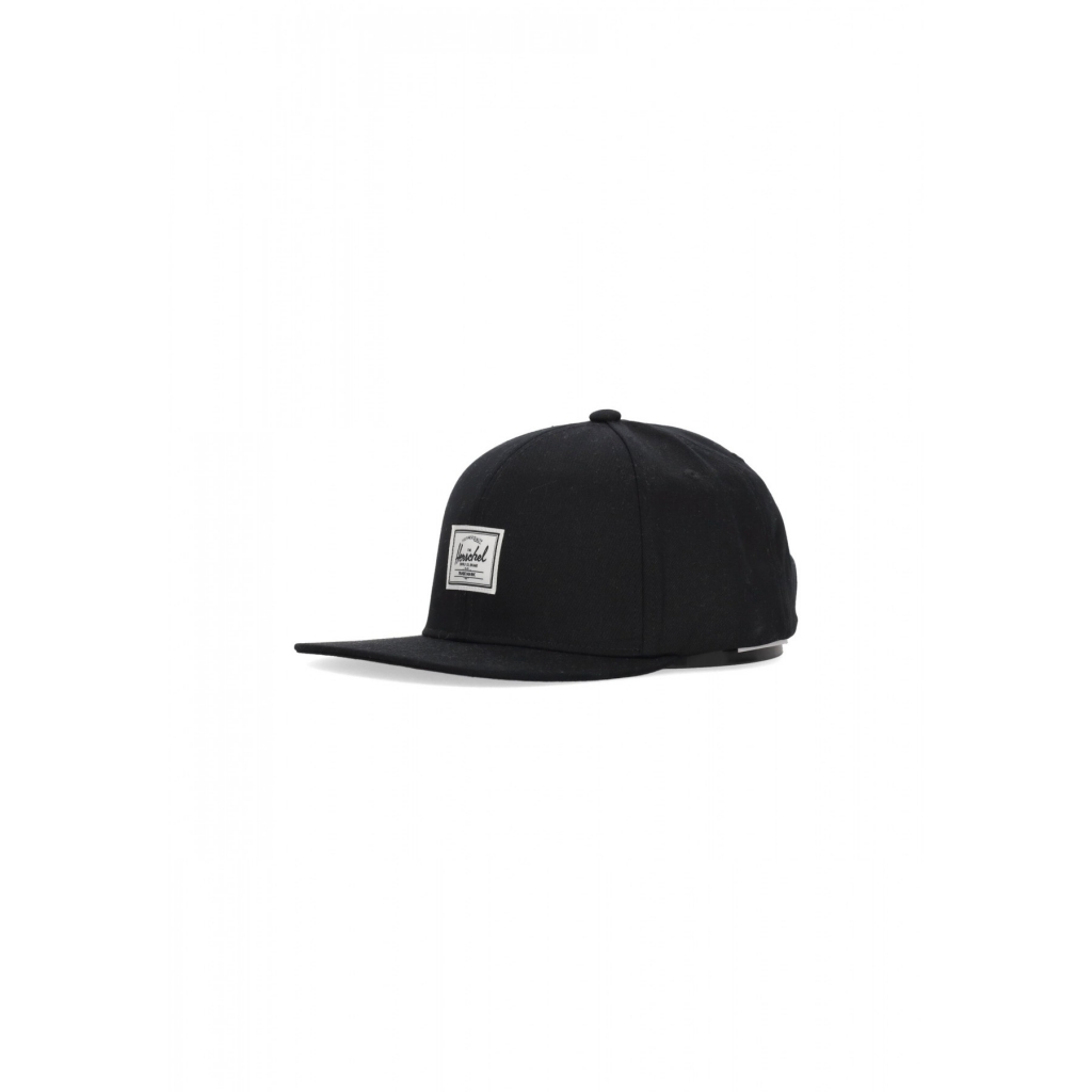 cappellino visiera piatta uomo whaler 6panel cap BLACK