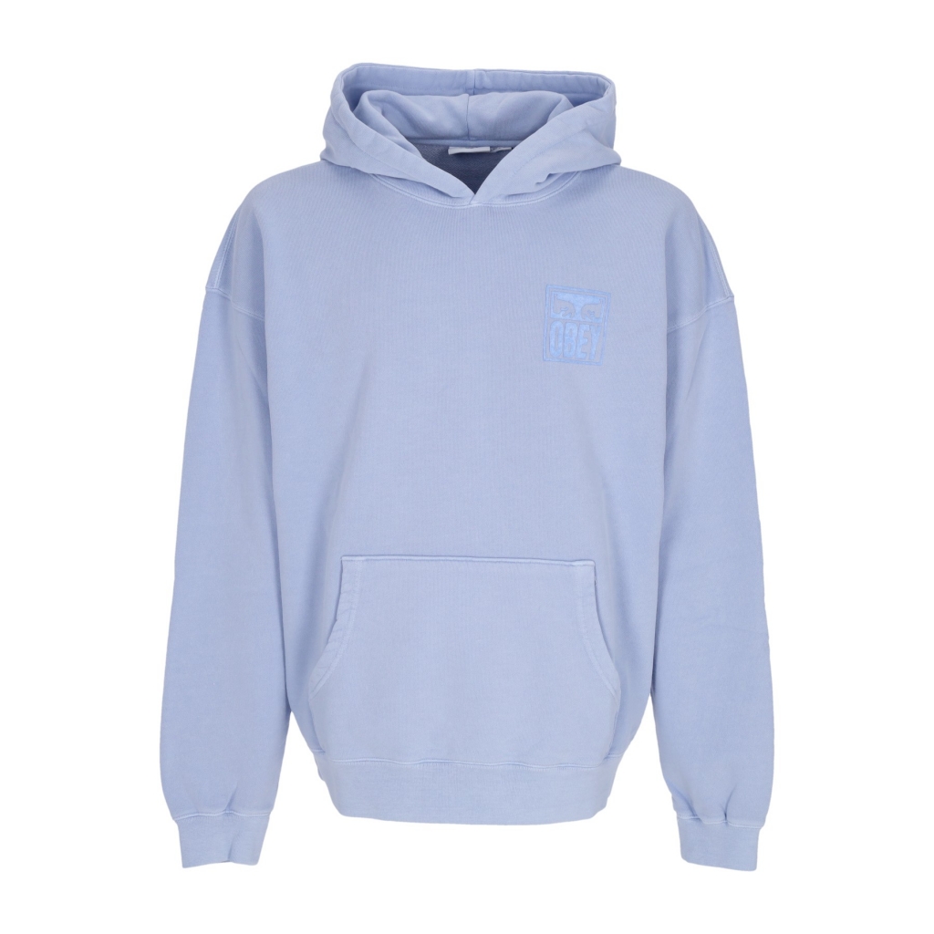 felpa leggera cappuccio uomo pigment eyes icon extra heavy hoodie PIGMENT HYDRANGEA