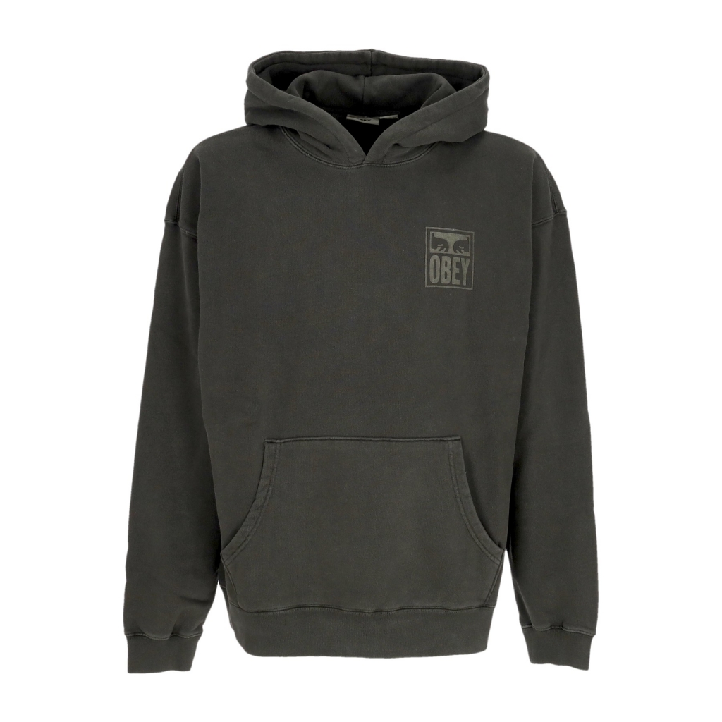 felpa leggera cappuccio uomo pigment eyes icon extra heavy hoodie PIGMENT PIRATE BLACK