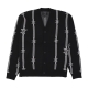 cardigan uomo barbed wire cardigan BLACK