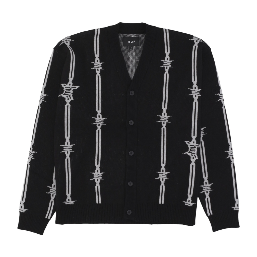 cardigan uomo barbed wire cardigan BLACK