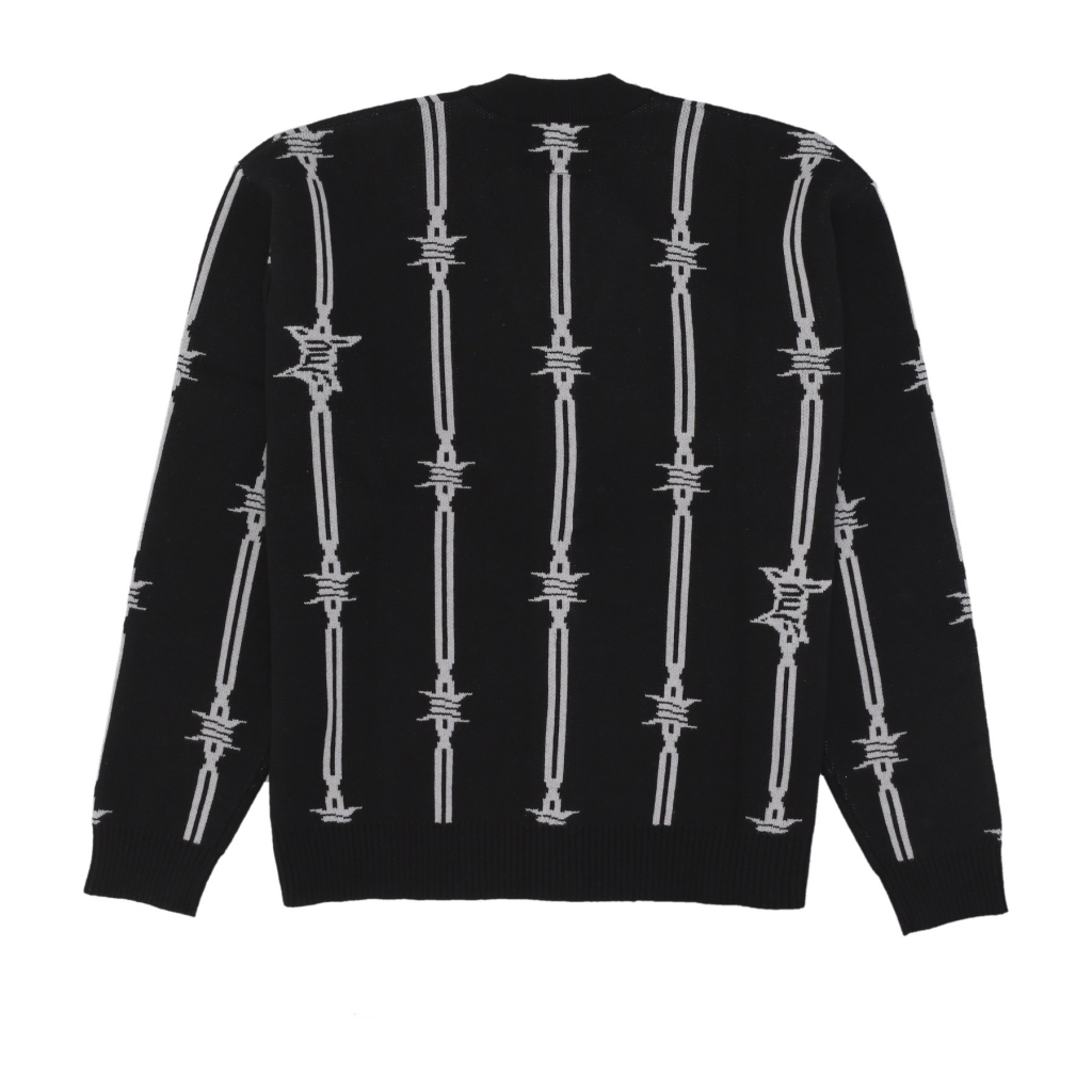 cardigan uomo barbed wire cardigan BLACK