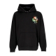 felpa leggera cappuccio uomo flowers papers scissors hoodie fleece BLACK