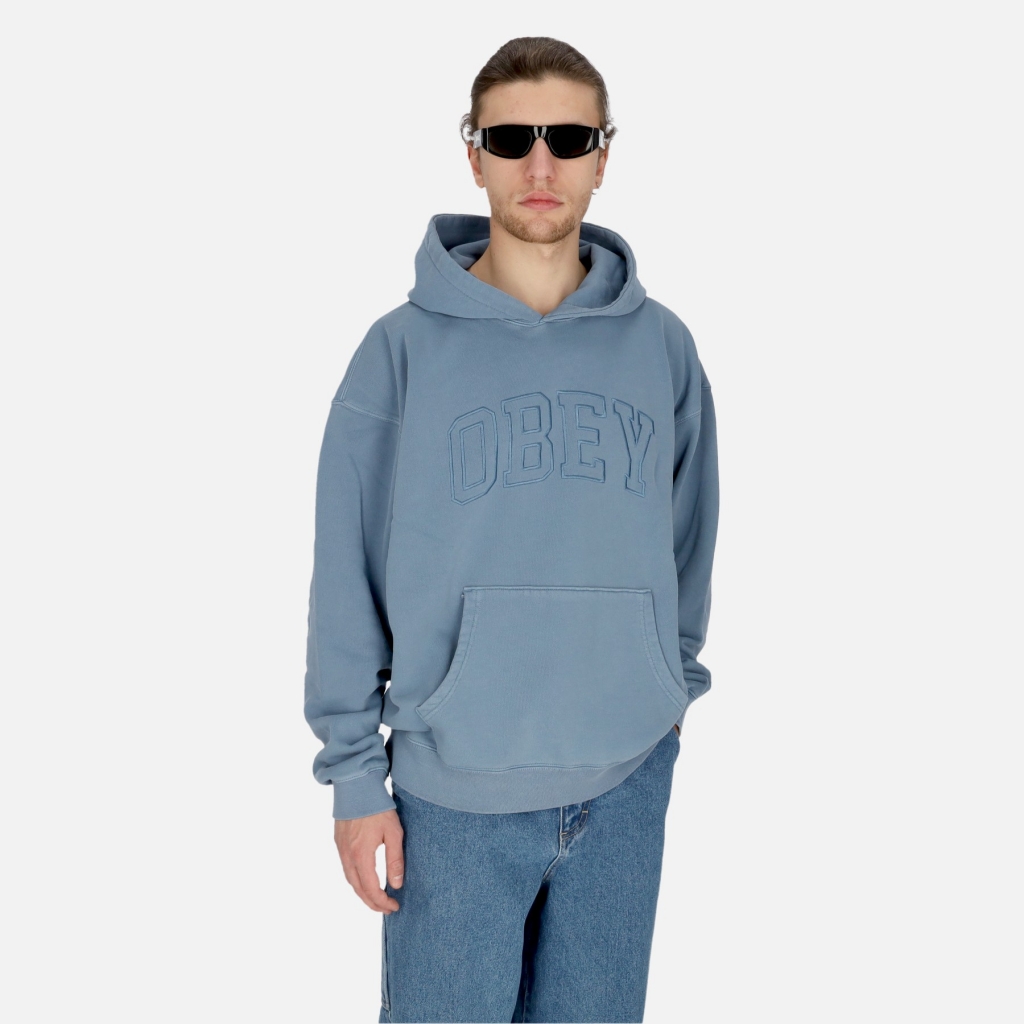 felpa leggera cappuccio uomo pigment collegiate extra heavy hoodie PIGMENT CORONET BLUE