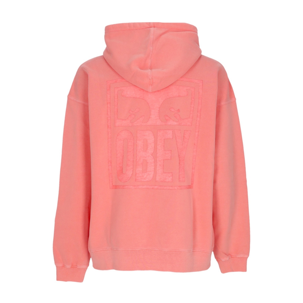 felpa leggera cappuccio uomo pigment eyes icon extra heavy hoodie PIGMENT SHELL PINK