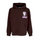 felpa leggera cappuccio uomo peace eyes box fit premium hoodie JAVA BROWN