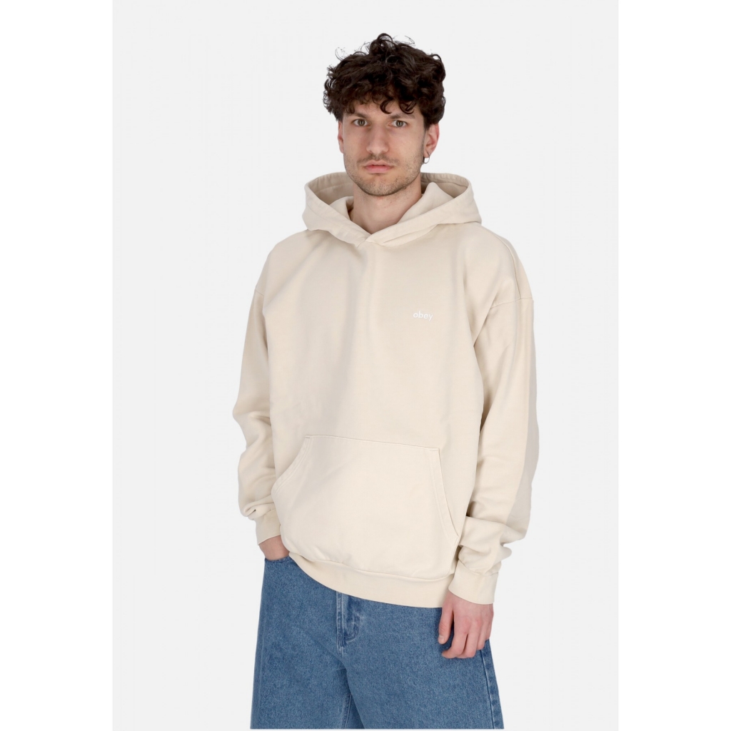 felpa leggera cappuccio uomo lowercase pigment hoodie fleece PIGMENT CLAY