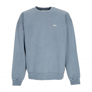 felpa leggera girocollo uomo lowercase pigment crew fleece PIGMENT CORONET BLUE