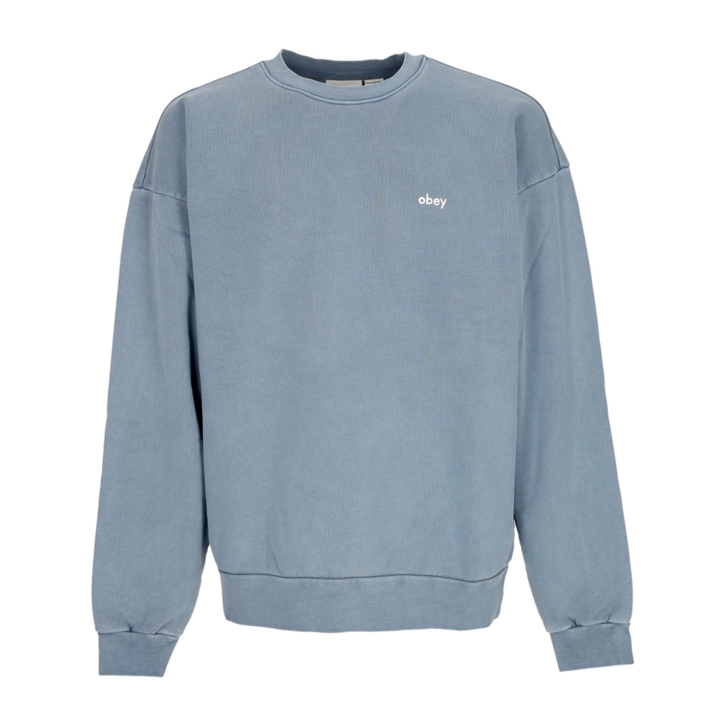 felpa leggera girocollo uomo lowercase pigment crew fleece PIGMENT CORONET BLUE