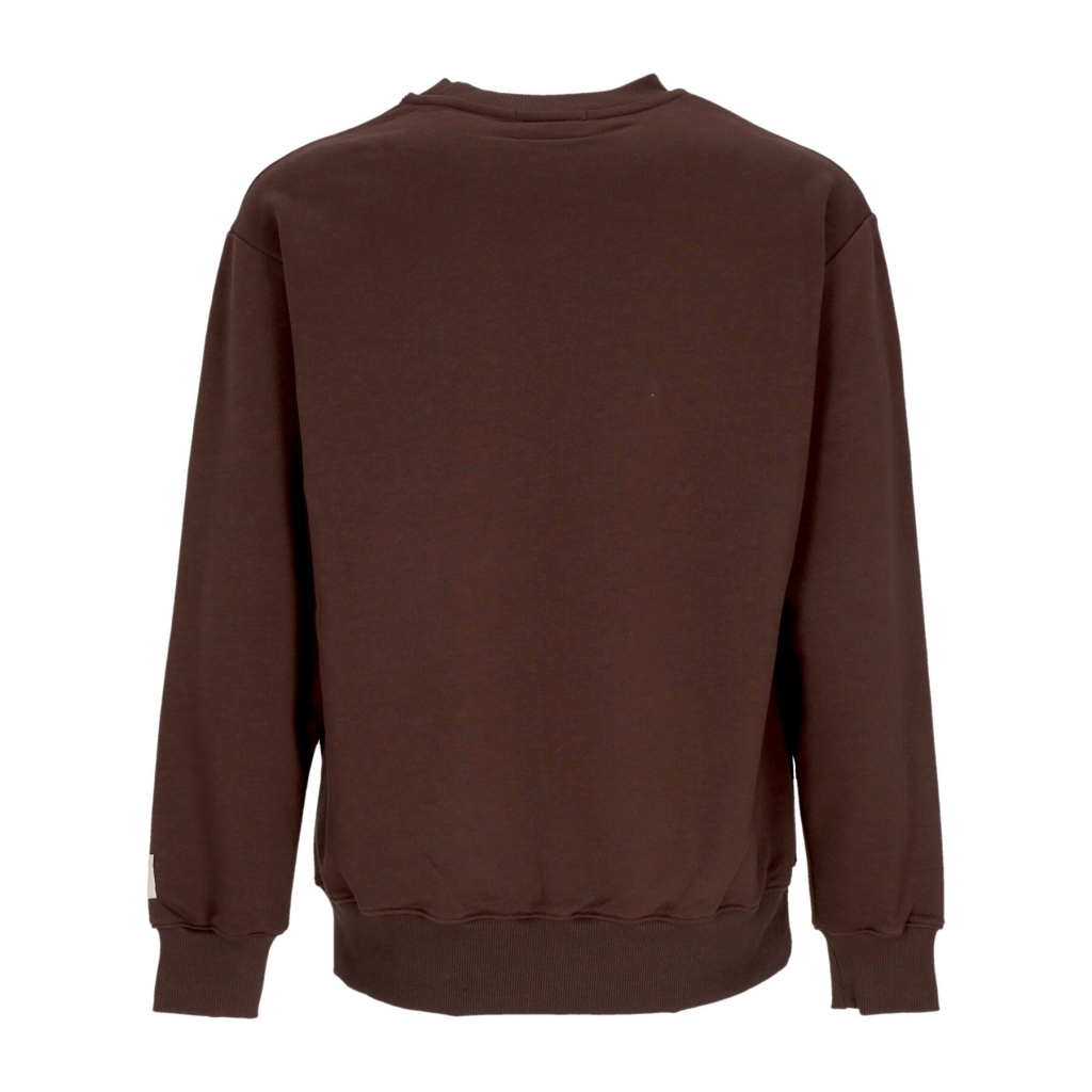 felpa leggera girocollo uomo logo crewneck BROWN