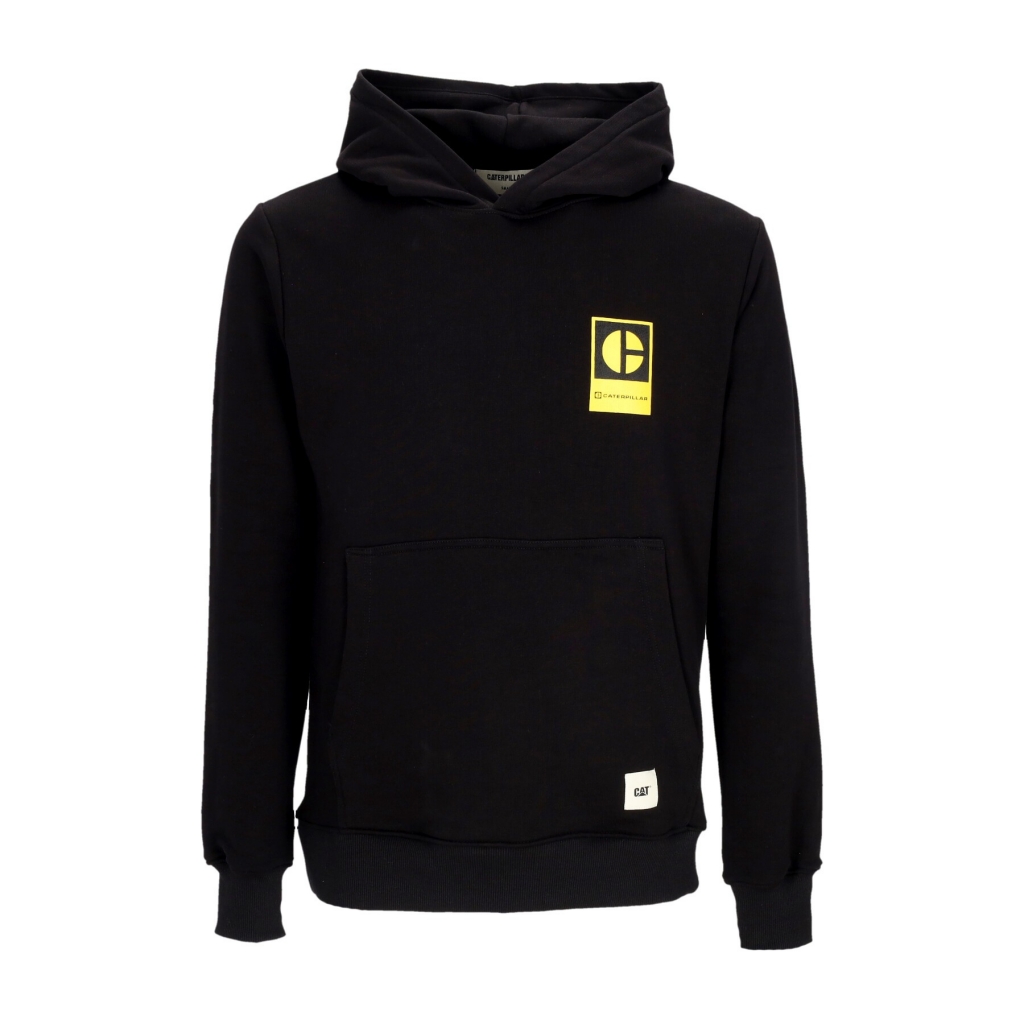 felpa leggera cappuccio uomo block c hoodie BLACK