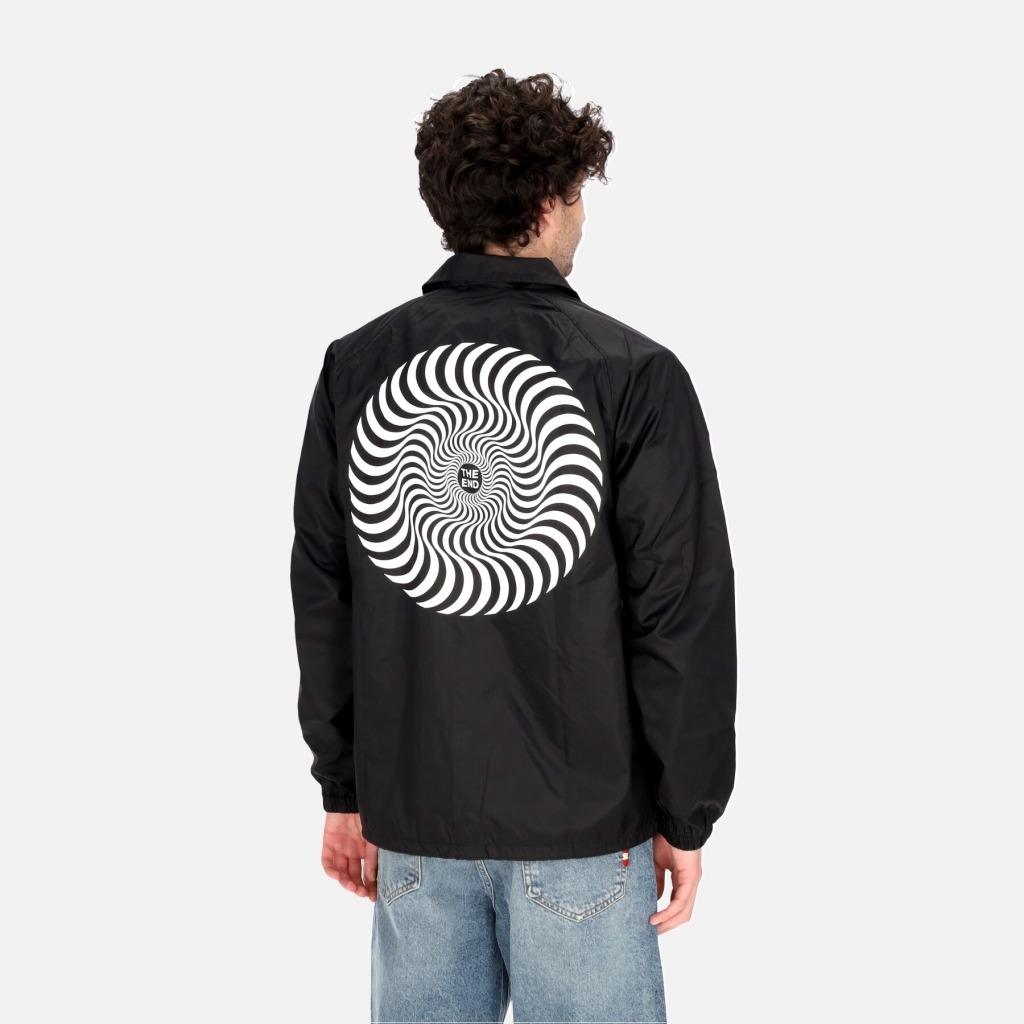 giacca coach jacket uomo classic swirl windbreaker BLACK/WHITE