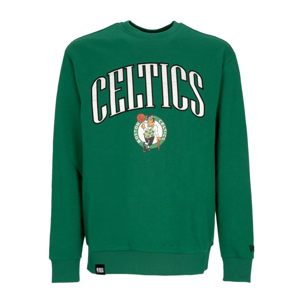 felpa leggera girocollo uomo nba arch graphic oversize crew boscel KELLY GREEN/WHITE