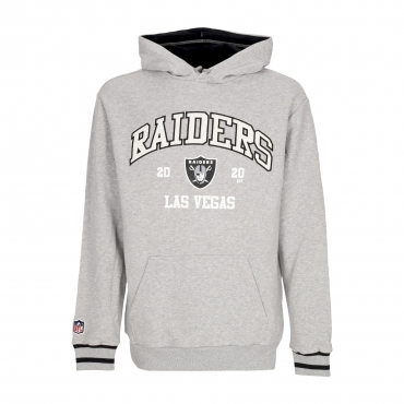 felpa leggera cappuccio uomo nfl oversized hoodie lasrai HEATHER GREY/BLACK