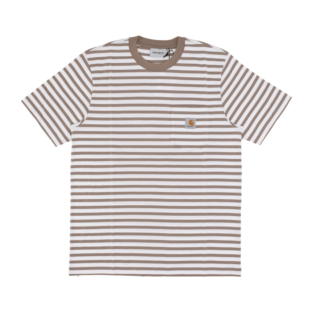 maglietta uomo seidler pocket tee SEIDLER STRIPE/BRANCH/WHITE